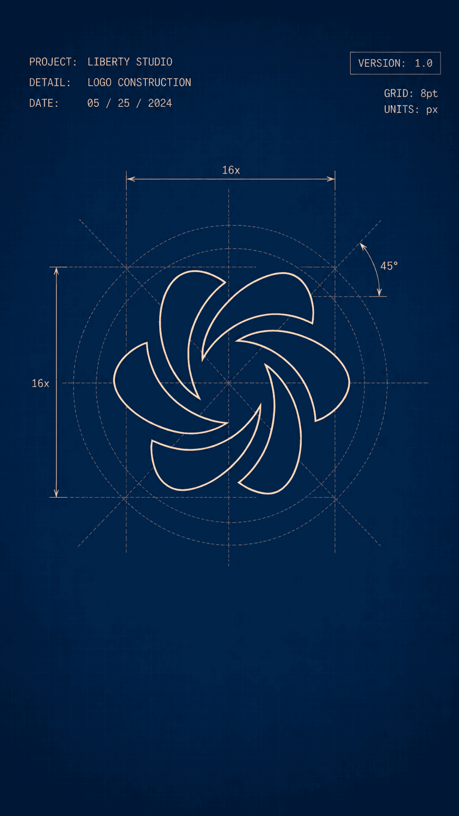 Blueprint branding και σχεδιασμού λογοτύπου